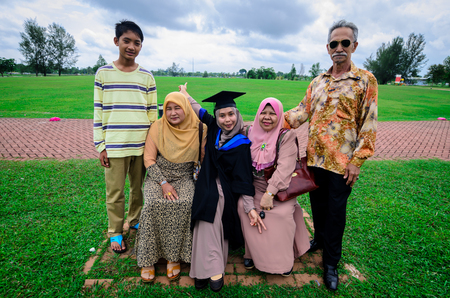 PERAK - OCT 23: 14th Graduation of UTP Students on OCT 23, 2014 in Seri Iskandar, Perak, Malaysia. UTP is one of the top engineering universities in Malaysia owned by PETRONAS.のeditorial素材