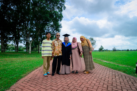 PERAK - OCT 23: 14th Graduation of UTP Students on OCT 23, 2014 in Seri Iskandar, Perak, Malaysia. UTP is one of the top engineering universities in Malaysia owned by PETRONAS.のeditorial素材