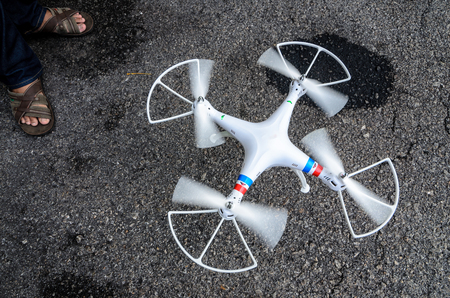 Drones in flight at Kuala Lumpur Malaysiaの写真素材