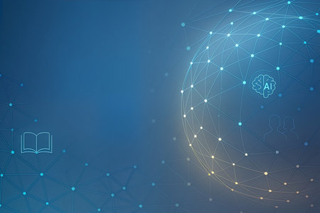 A futuristic geometry-based tribute to education, blending knowledge, technology, and global connection.の素材