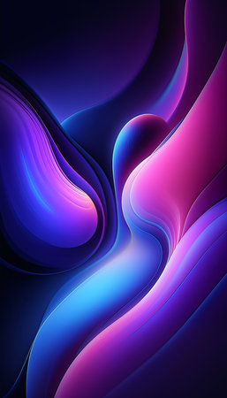 abstract background with smooth lines in blue, purple and violet colorsの素材