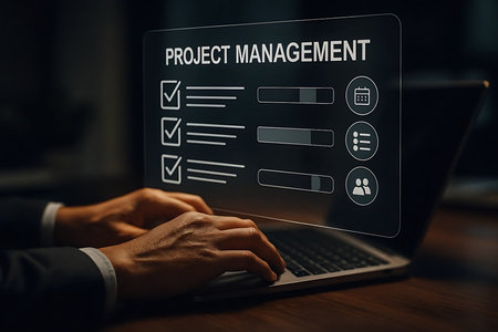 Project management concept. Business, Technology, Internet and network concept.の素材