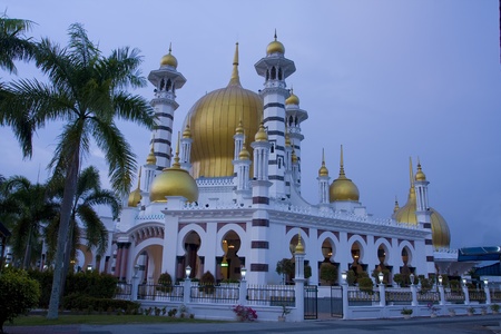 ubudiah mosque at twilight timeのeditorial素材