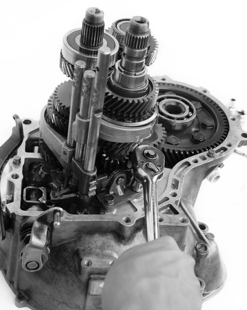 gearbox overhaul is being done      の写真素材