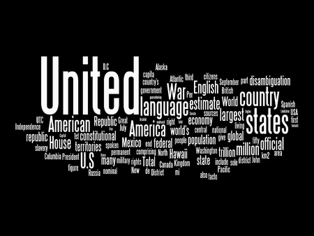 usa text clouds on isolated backgroundの写真素材