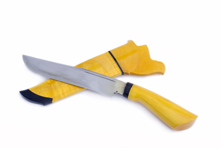 traditional malaysian knife on isolated backgroundの写真素材