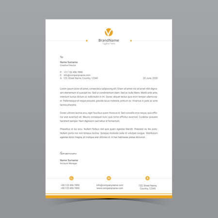 A4 Letterhead Template Vector Designのイラスト素材