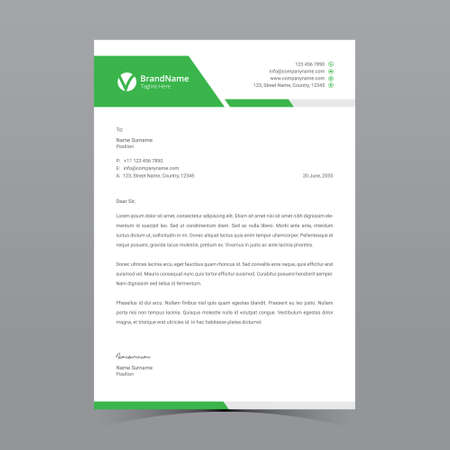 A4 Letterhead Template Vector Designのイラスト素材