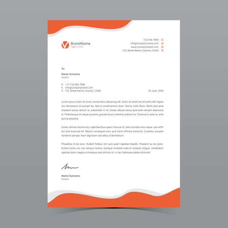 A4 Letterhead Template Vector Designのイラスト素材