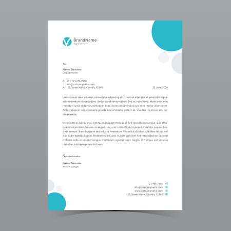 A4 Letterhead Template Vector Designのイラスト素材