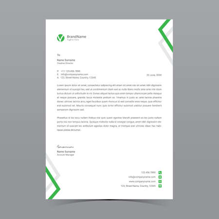 A4 Letterhead Template Vector Designのイラスト素材