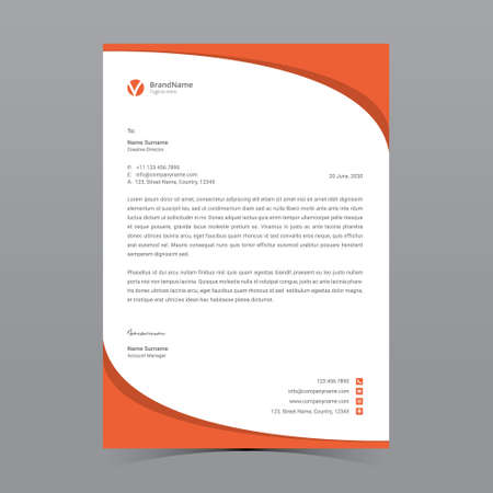 A4 Letterhead Template Vector Designのイラスト素材