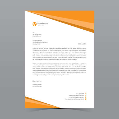 A4 Letterhead Template Vector Designのイラスト素材