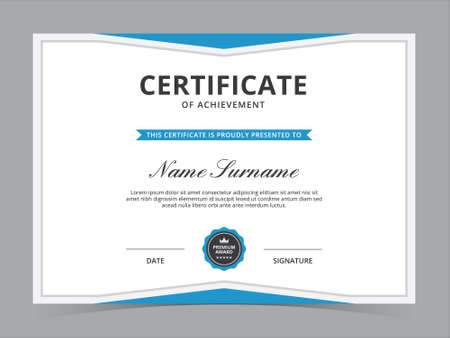 Modern Certificate Template Vector Designのイラスト素材