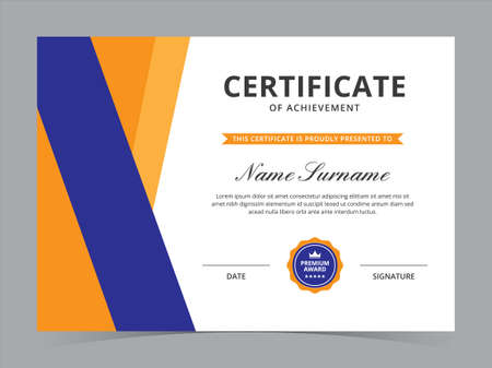 Modern Certificate Template Vector Designのイラスト素材