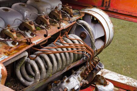 old engine rusted outの写真素材