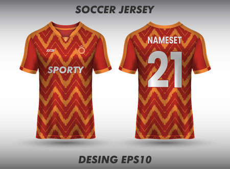 Soccer jersey design for sublimation sport t shirt designのイラスト素材