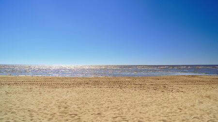 Blue sky and nice beach backgroundの写真素材