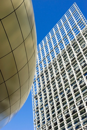 Close up shot of The Hong Kong Science and Technology Parks buildingsの写真素材