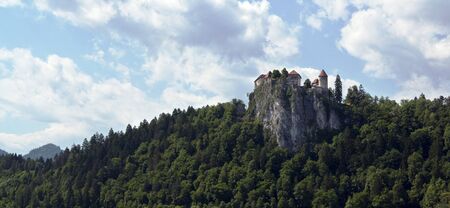 View on Bled castle, Sloveniaのeditorial素材