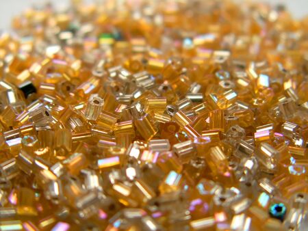 yellow glass beads