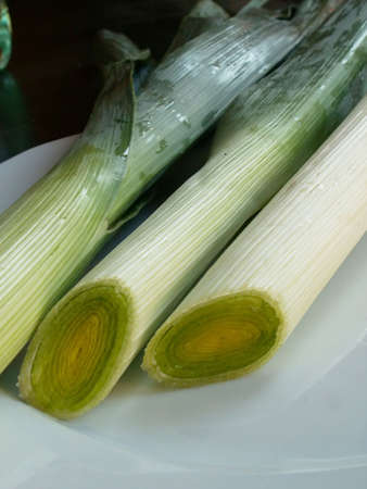 leek over white