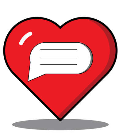 Love chat illustration.Vector illustrationのイラスト素材