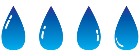 Water drops icon illustration. Vector illustration. Flat designのイラスト素材