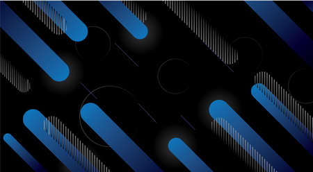 Blue and Black Geometric Background. Vector illustrationのイラスト素材