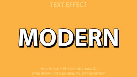 modern style white colour text effect template with 3d bold style use for  business brandのイラスト素材