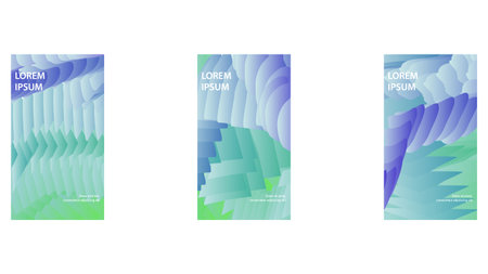 Set of cover design templates with abstract geometric background. Applicable for brochures, covers, flyers, presentations and reports. Vector illustration.のイラスト素材