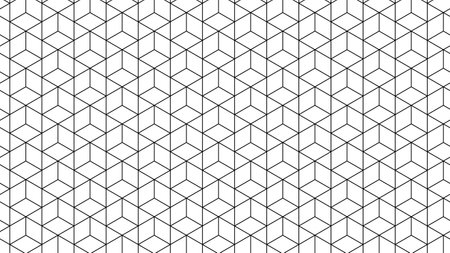 The geometric pattern with lines. Seamless vector background. White and black texture. Graphic modern pattern. Simple lattice graphic designのイラスト素材