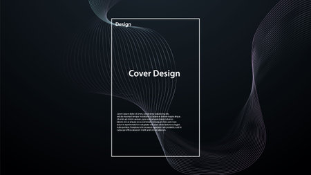Abstract background with dynamic waves. Vector illustration. Cover design template.のイラスト素材
