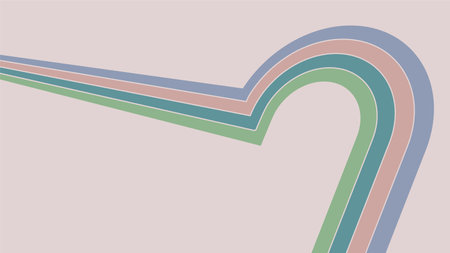 Abstract background with curved lines in pastel colors. Vector illustration.のイラスト素材