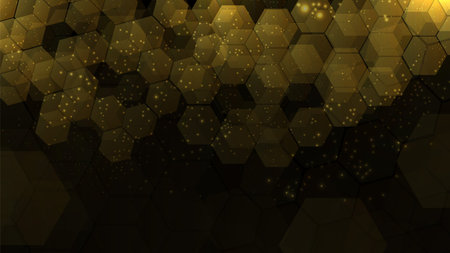 Abstract hexagon background. Futuristic technology style. Elegant background for business presentations.のイラスト素材