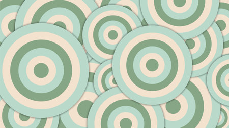 Seamless pattern with circles in pastel colors. Vector illustrationのイラスト素材