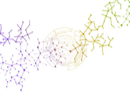 Abstract science background with  molecules.