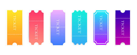 Set of Tickets in different design.のイラスト素材