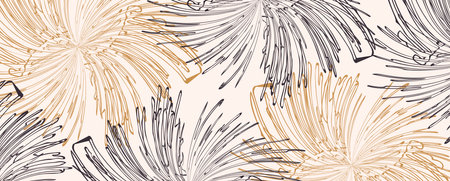 Hand drawn modern plant abstract print. Good for textile, fabric, fashion design. stock illustrationのイラスト素材