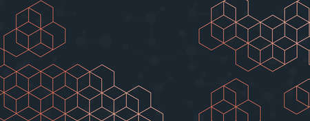Technology hexagons structure or molecular connect elements.