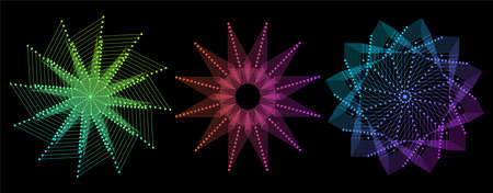 Design spiral dots. Design element for frame,  web pages, prints, posters.のイラスト素材