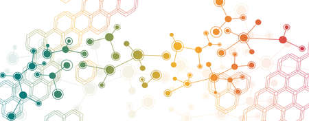 Abstract medical concept with molecule pattern background. Vector illustration.