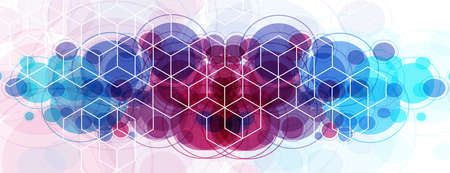 Molecular structure. Biotechnology presentation template vector background