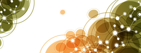 Abstract concept with molecule pattern background. Vector illustration.のイラスト素材