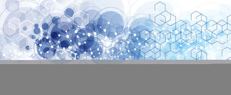 Vector illustration of molecular structure. Abstract background for innovation technology, science,...