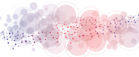 Vector illustration of molecular structure. Abstract background for innovation technology, science, healthcare, and medicineの写真素材