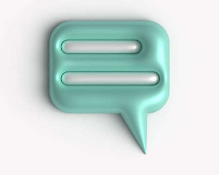 Speech bubbles for text. Social media chatting. 3d vector icon.
