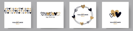 Valentine's day design. Happy Valentine's Day card, banner with heart.のイラスト素材