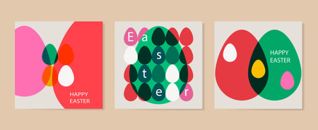 A set of vector Easter illustrations.のイラスト素材