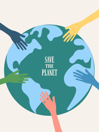 Ecology. World earth day concept banner.のイラスト素材